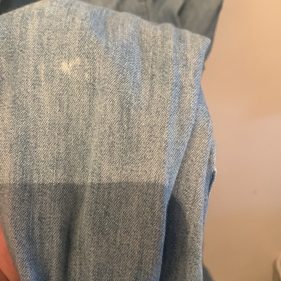 Fantastic H and M Light Blue Denim Button Up Shirt Super Stylish 😍 SZ Small/4 - Picture 7 of 10